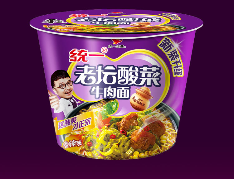 【京东超市】统一 方便面 来一桶 老坛酸菜牛肉面(辣味) 12桶 整箱装-京东优选-爱奇艺商城