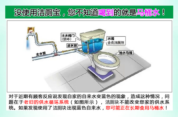 净安(cleafe)洁厕宝蓝泡泡松木香50gx20粒/盒洁厕灵马桶自动清洁剂