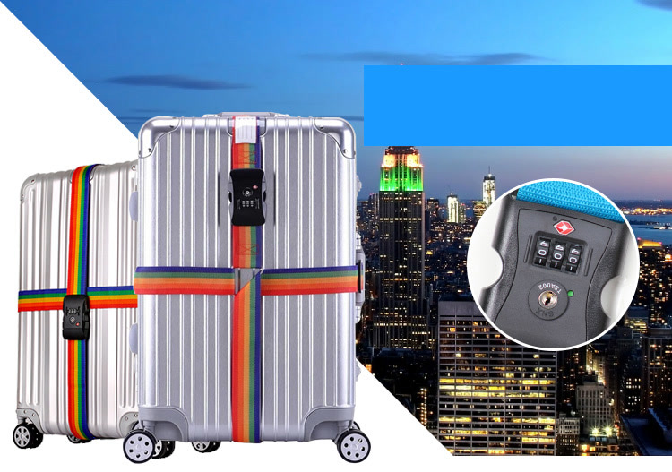 驰动 旅行密码锁行李箱十字打包带拉杆箱绑定